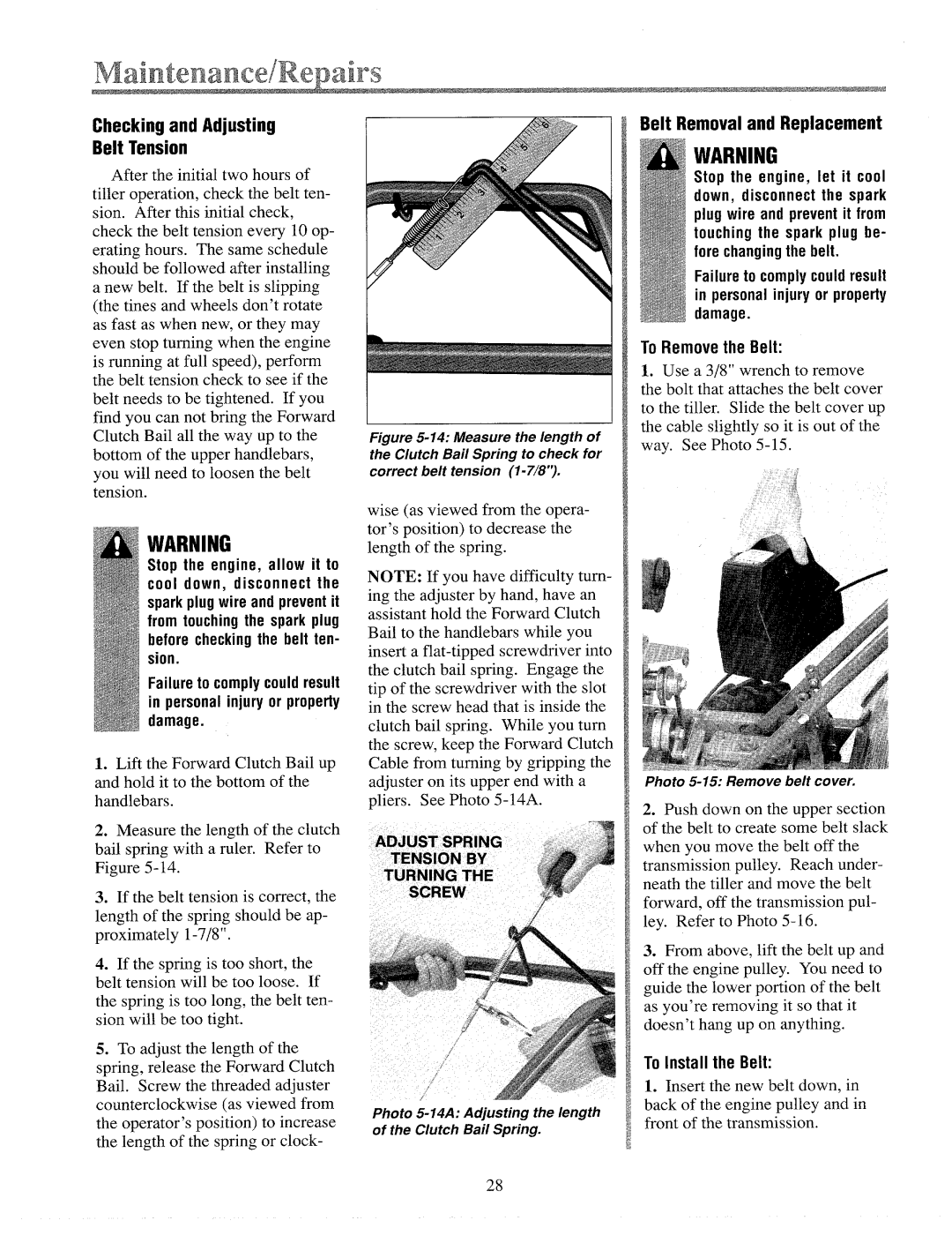 Troy-Bilt 12060, 12065 manual 