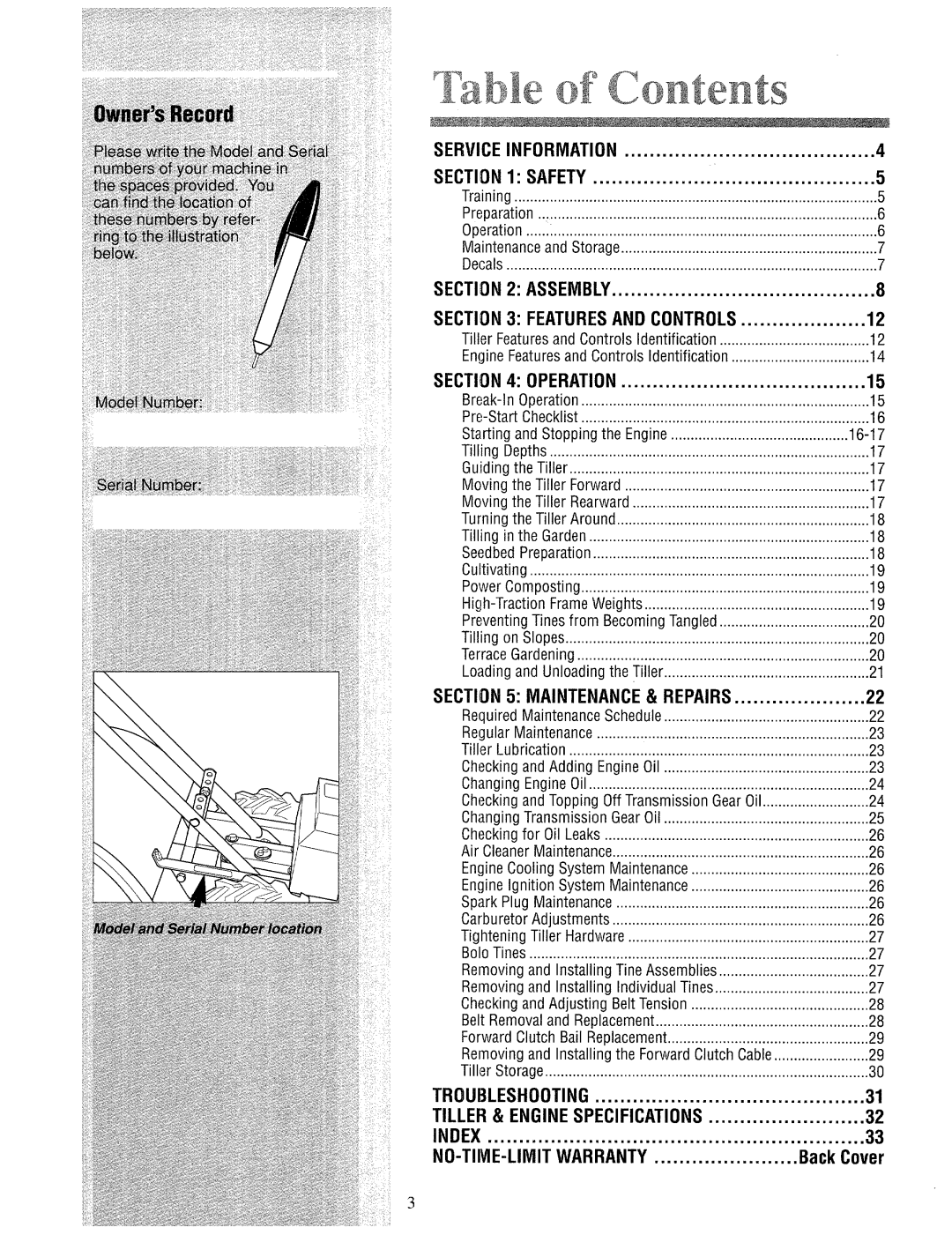 Troy-Bilt 12065, 12060 manual 