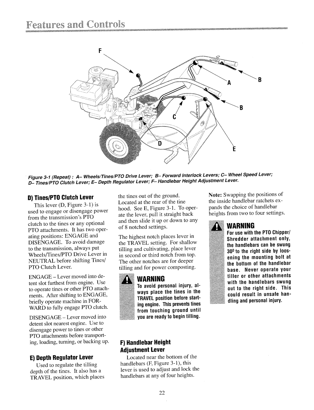 Troy-Bilt 12071-8HP, 12070-8HP, 12069-7HP manual 