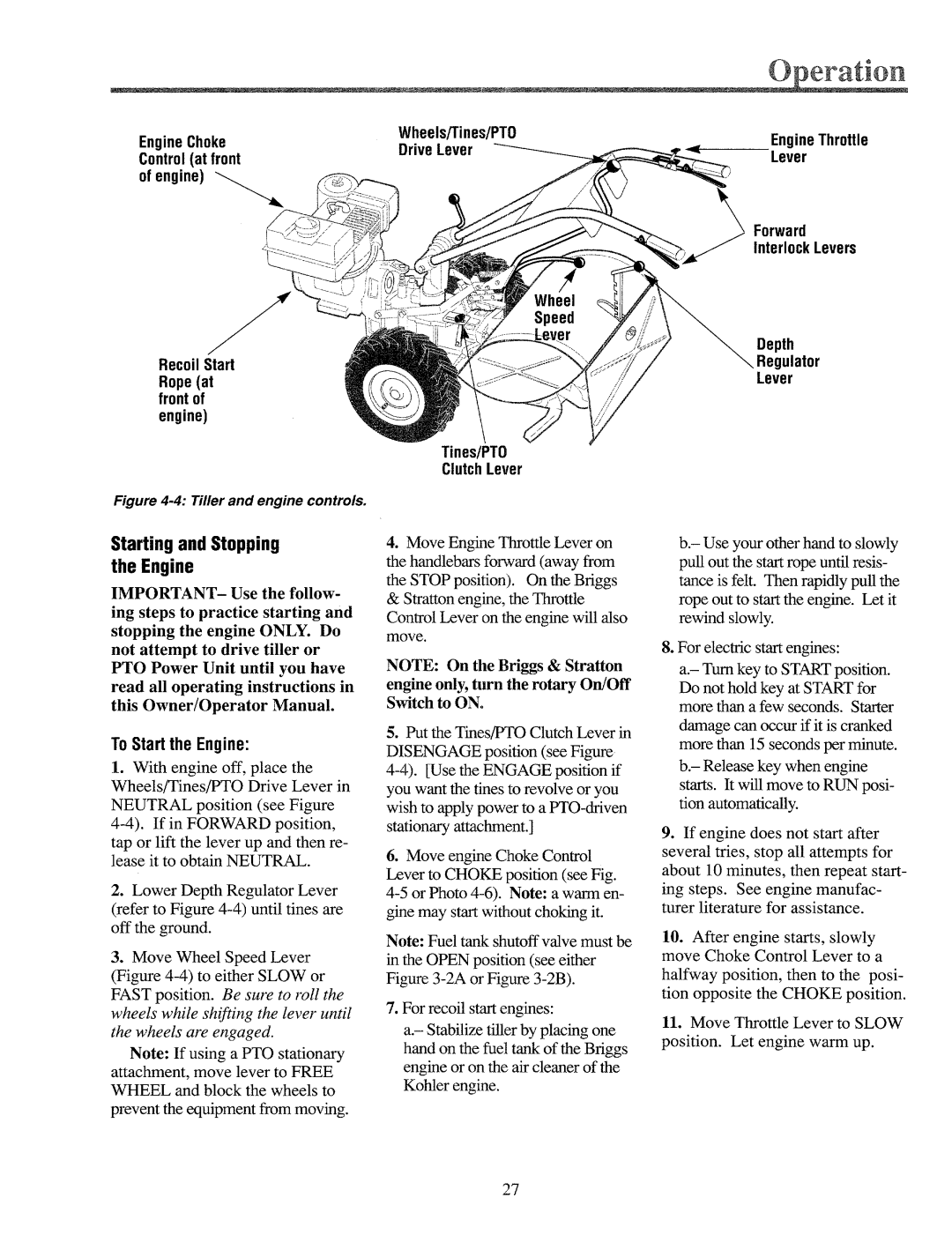 Troy-Bilt 12070-8HP, 12071-8HP, 12069-7HP manual 