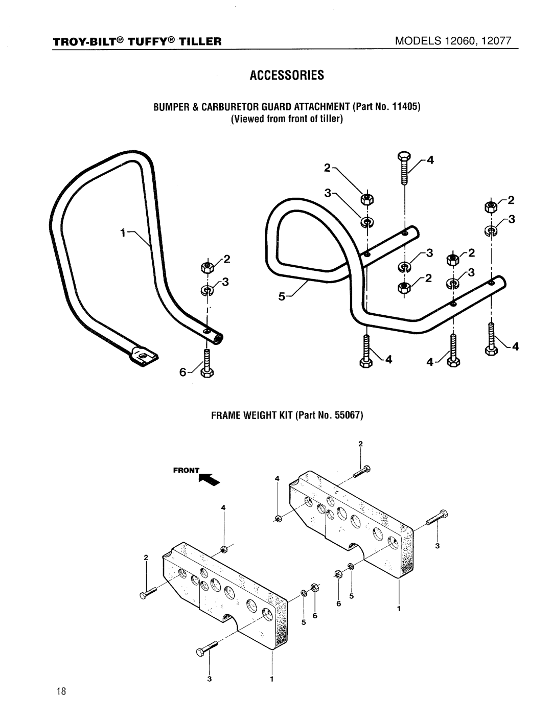 Troy-Bilt 12077 manual 