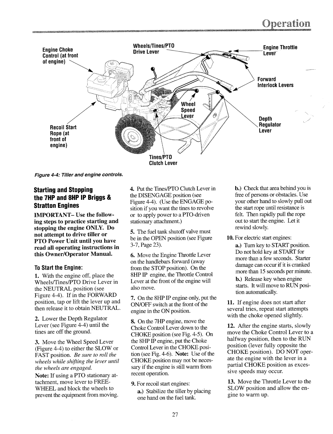 Troy-Bilt 12087-7HP manual 