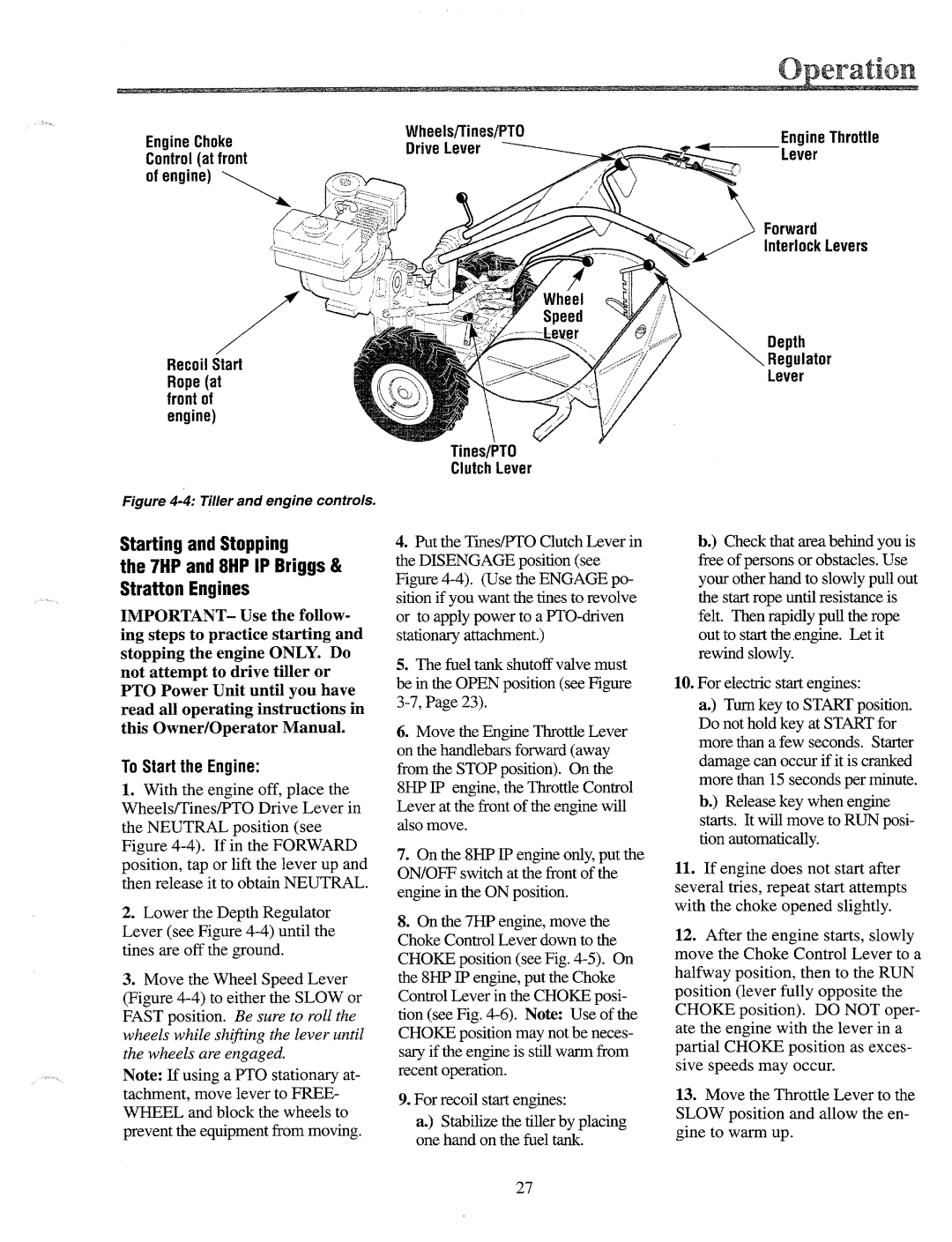 Troy-Bilt 12087, 12088, 12089, 12090 manual 