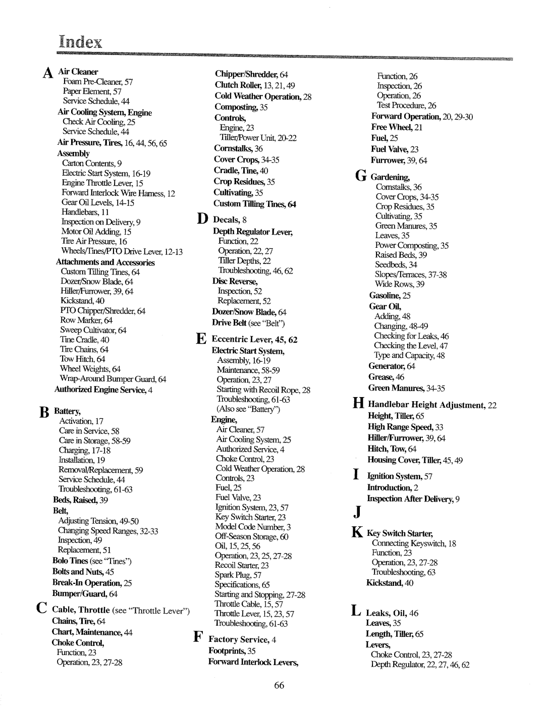 Troy-Bilt 12087, 12088, 12089, 12090 manual 