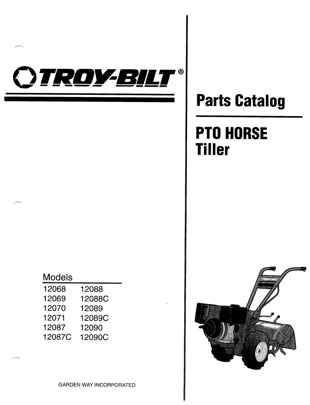 Troy-Bilt 12069, 12090C, 12070, 12071, 12088C, 12089C, 12087C manual 