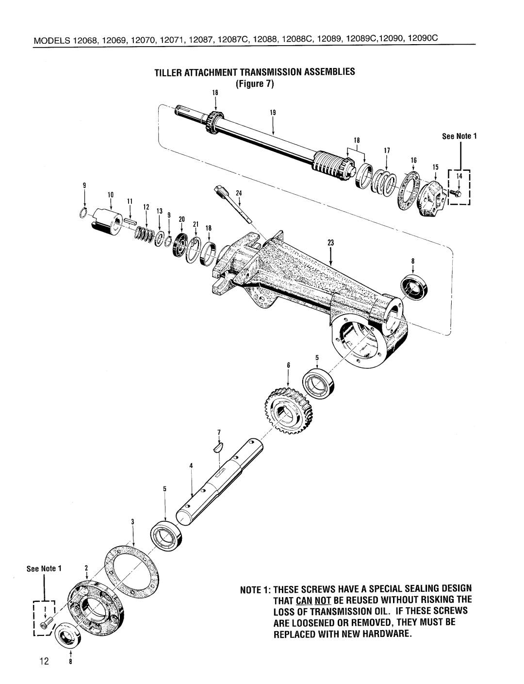 Troy-Bilt 12089C, 12090C, 12069, 12070, 12071, 12088C, 12087C manual 