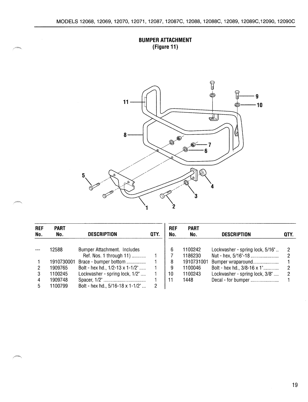 Troy-Bilt 12089C, 12090C, 12069, 12070, 12071, 12088C, 12087C manual 