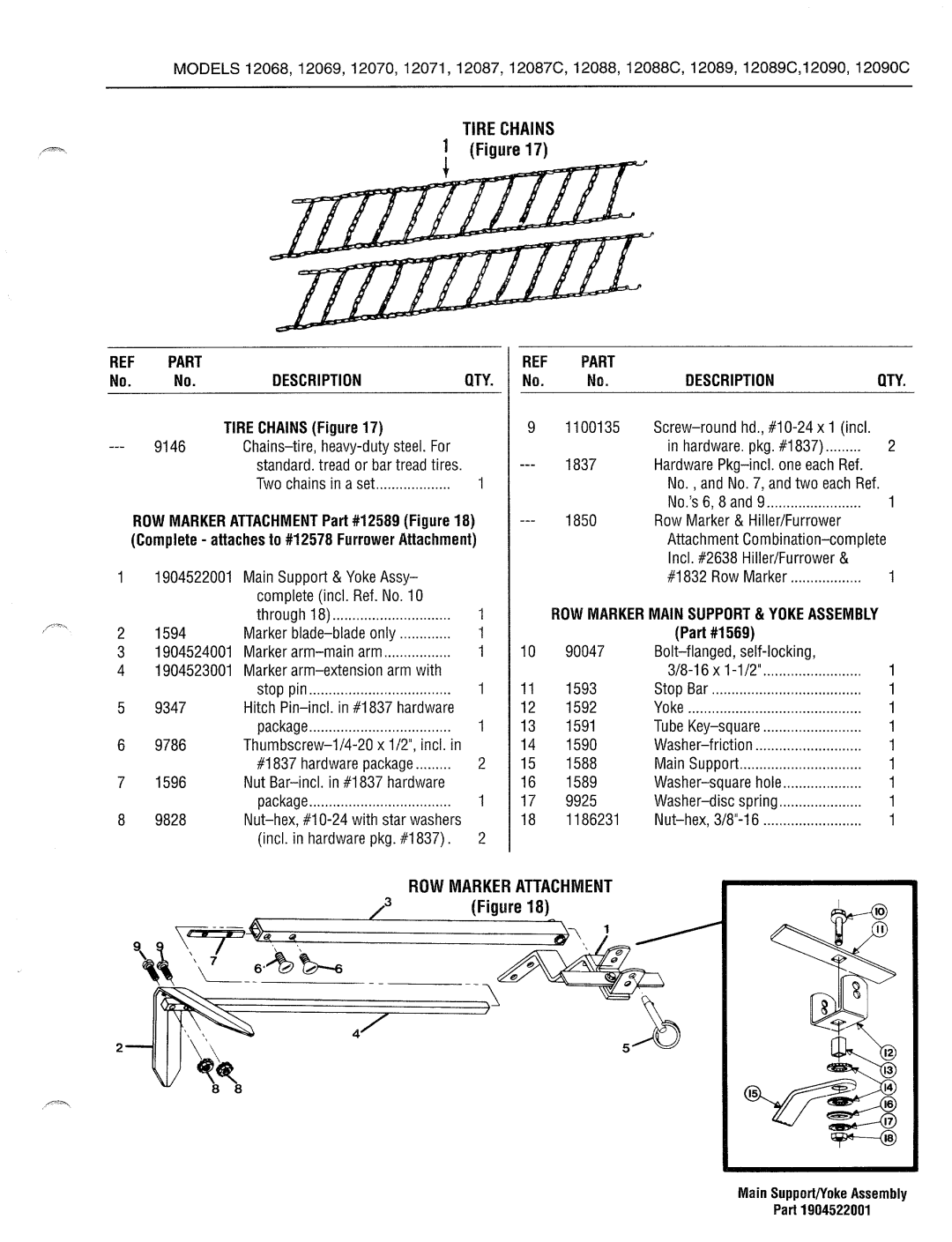 Troy-Bilt 12070, 12090C, 12069, 12071, 12088C, 12089C, 12087C manual 