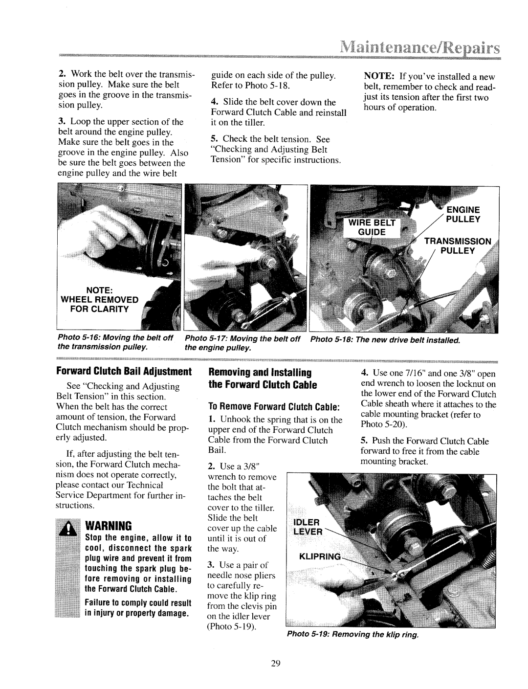 Troy-Bilt 12155 manual 