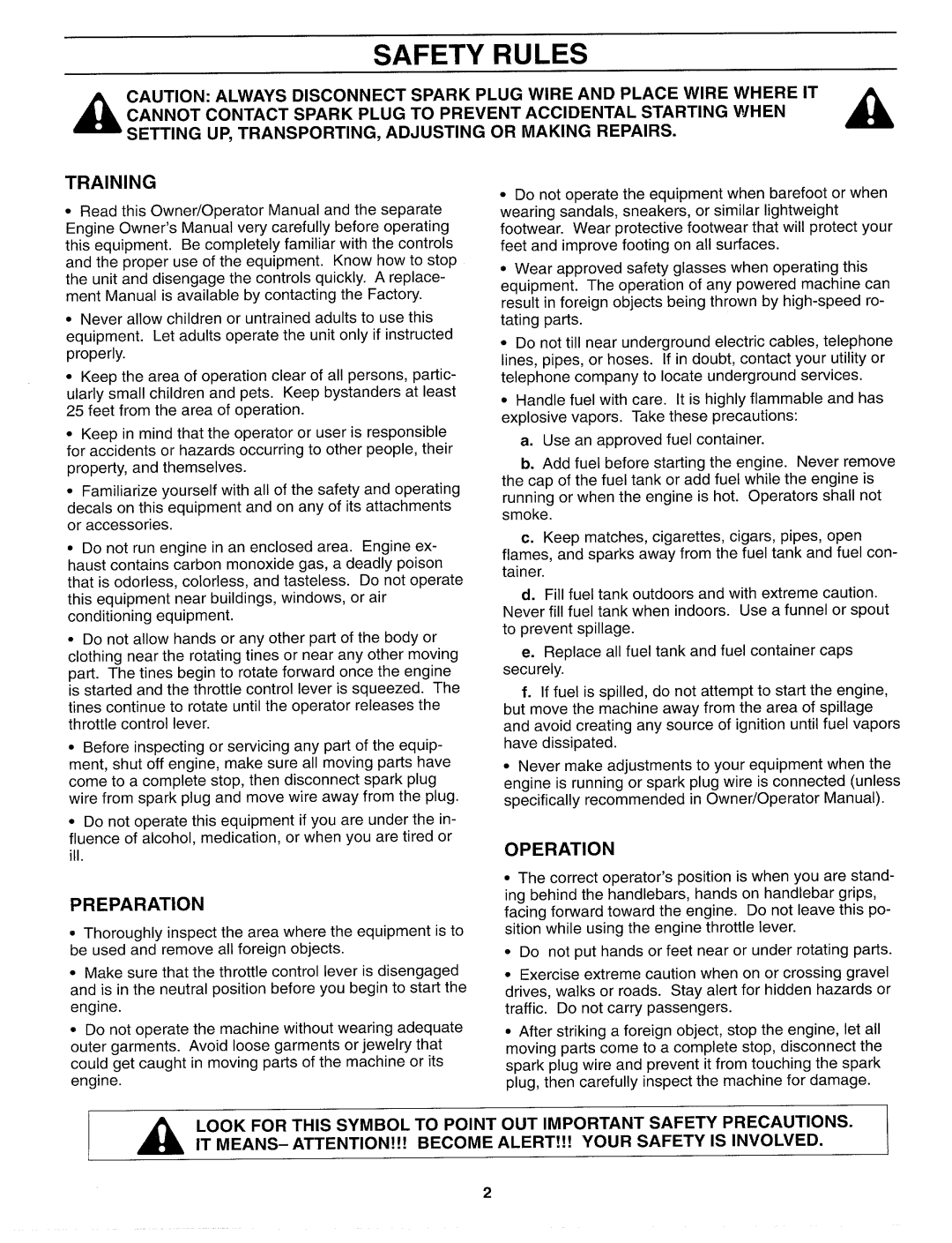 Troy-Bilt 12159 manual 