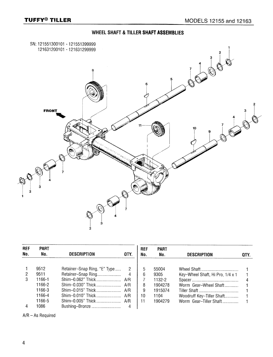 Troy-Bilt 12165 manual 