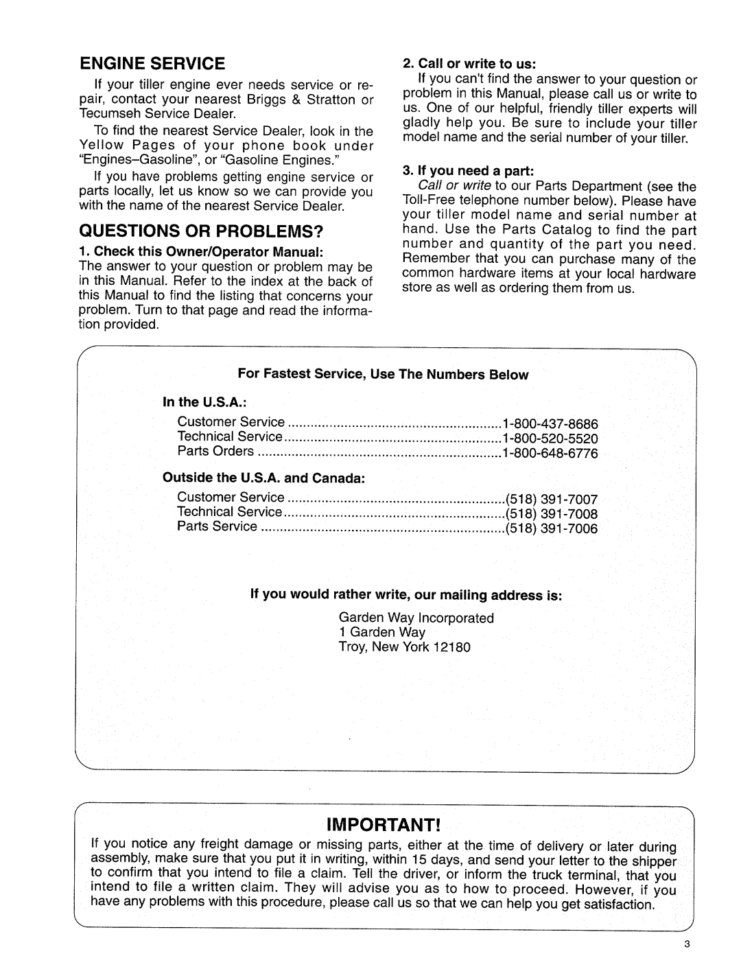 Troy-Bilt 15008, 12174, 15006, 15009 manual 