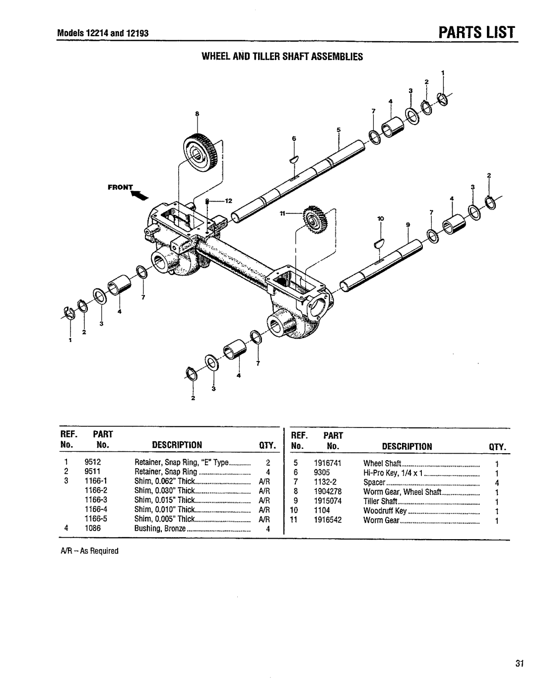 Troy-Bilt 12214-5.5HP manual 