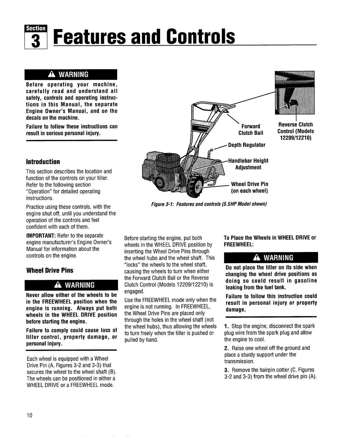 Troy-Bilt 12217-3.5HP, 12227-3.75HP, 12208-4.5HP manual 