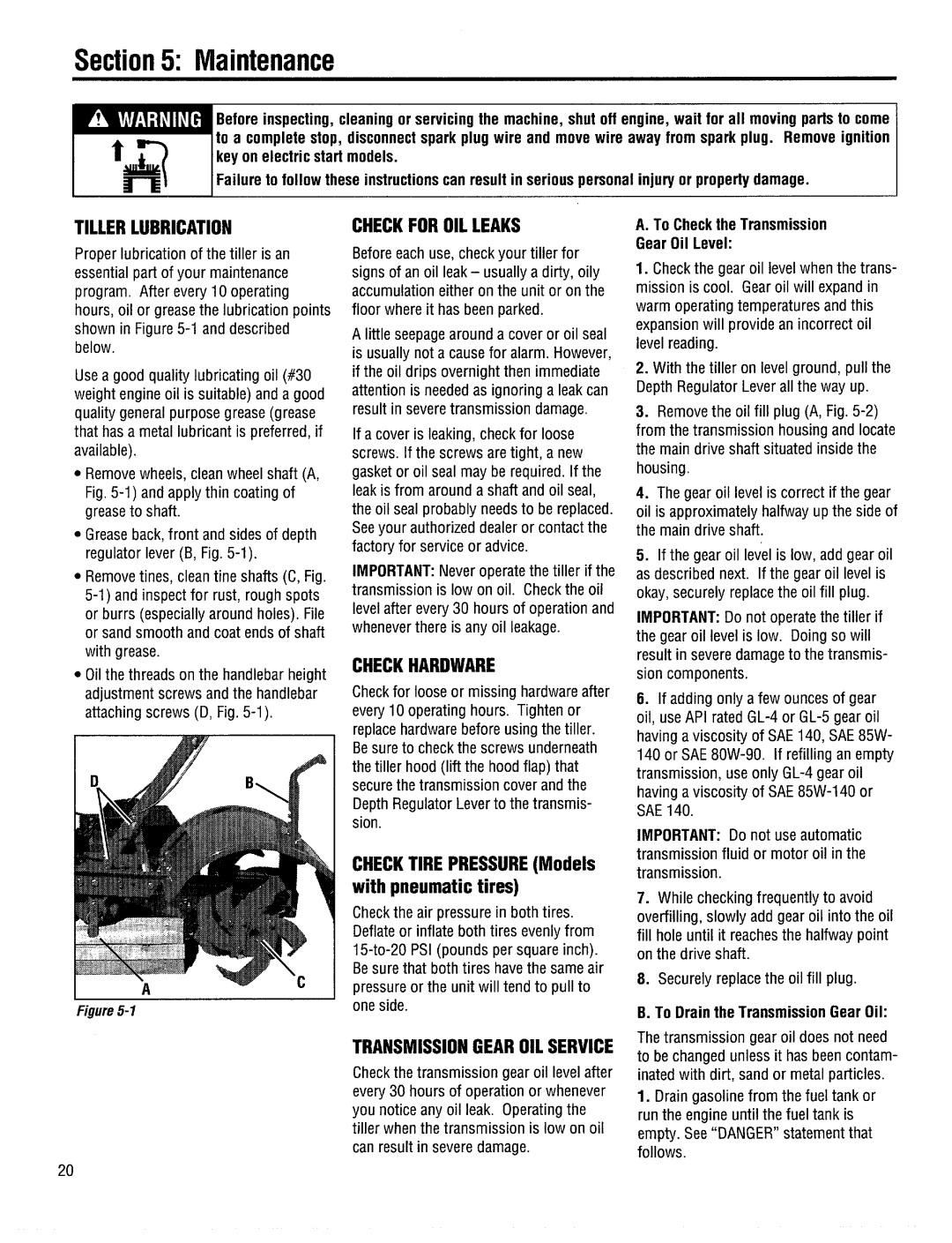 Troy-Bilt 12217-3.5HP, 12227-3.75HP, 12208-4.5HP manual 