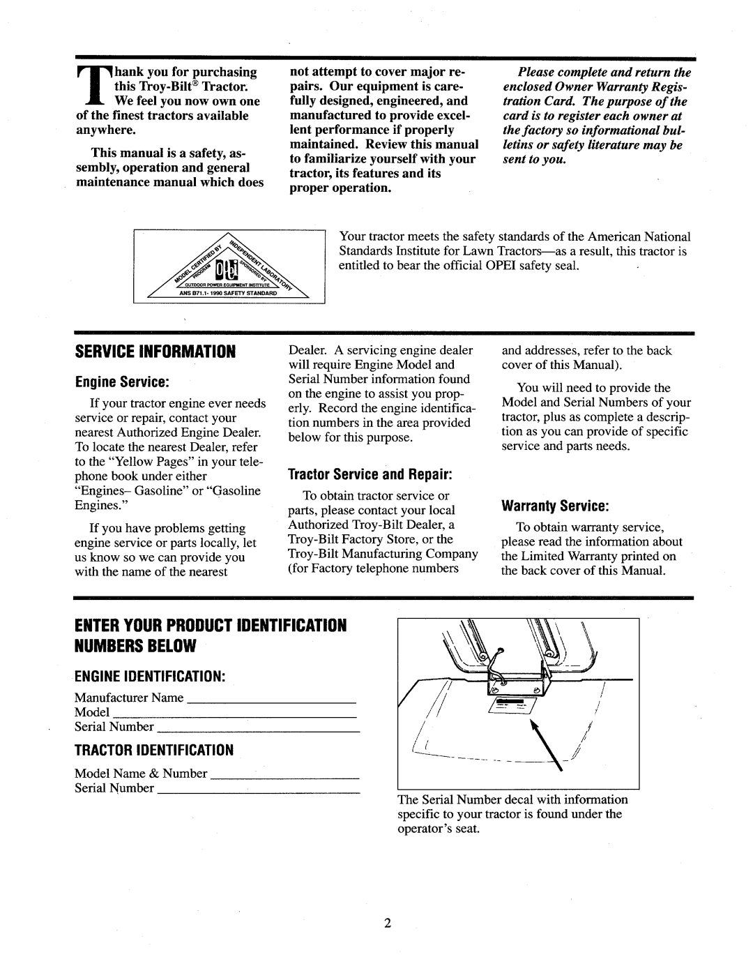 Troy-Bilt 13028, 13027 manual 