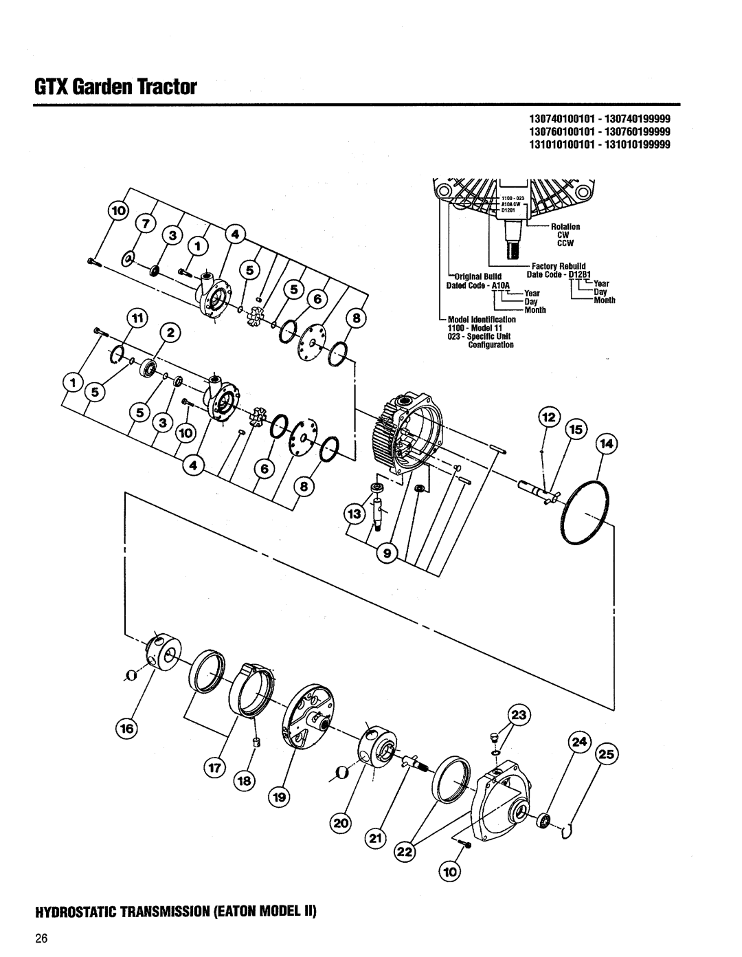 Troy-Bilt 13076-GTX 20 manual 