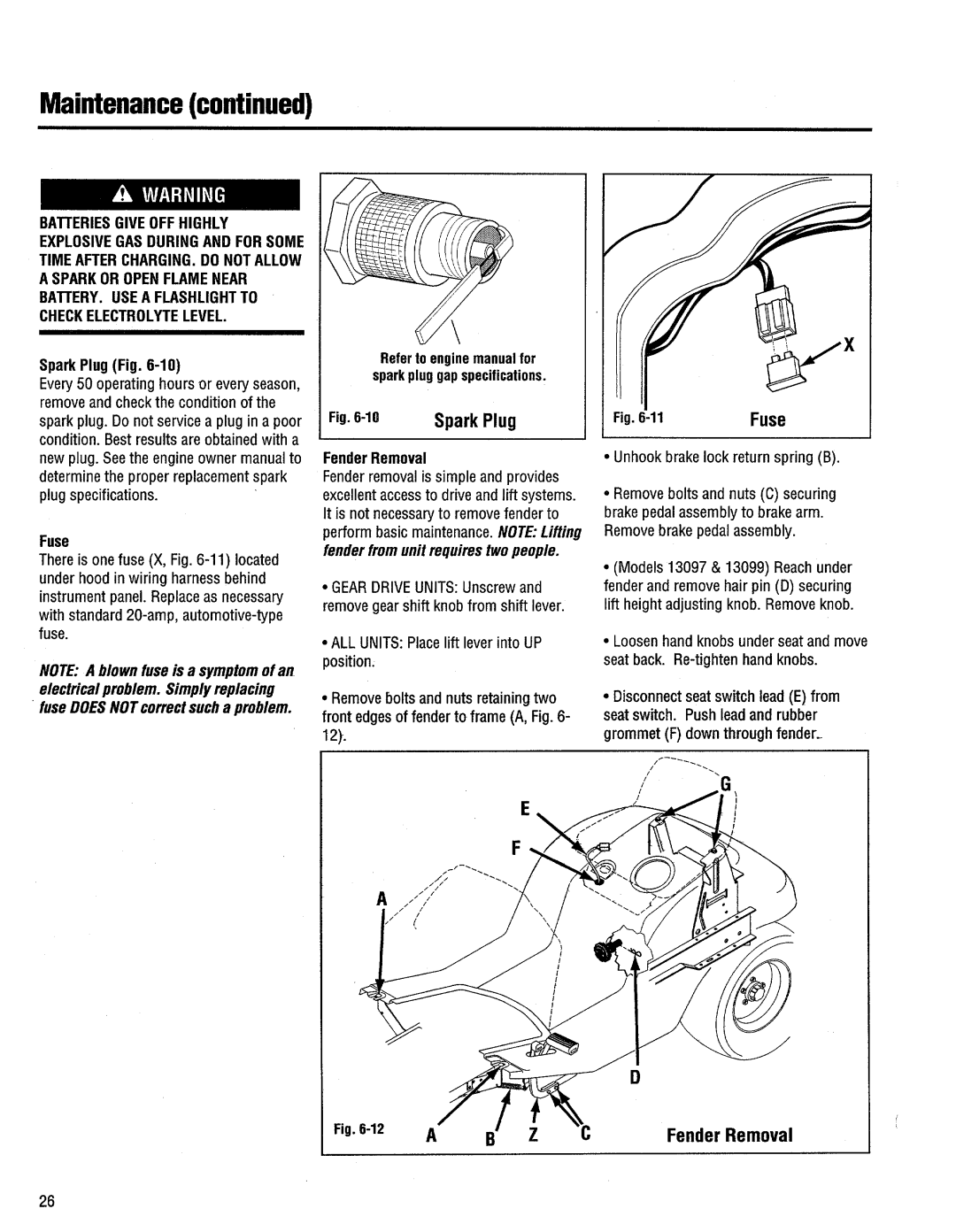 Troy-Bilt 13095, 13099, 13097, 13096 manual 