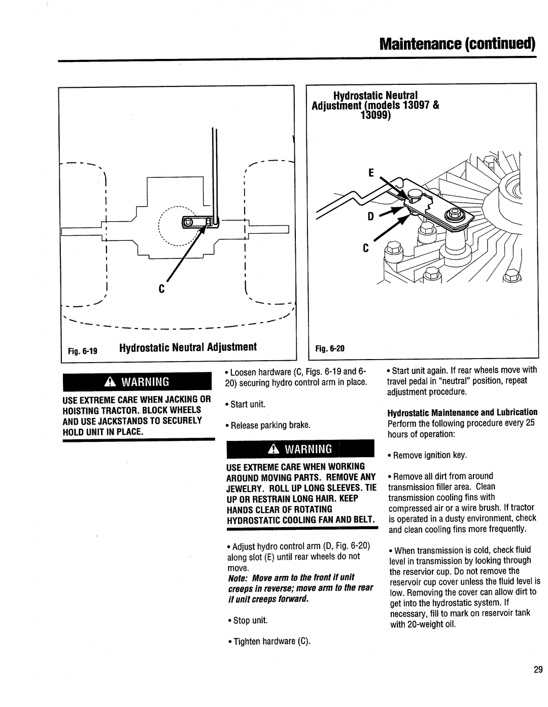 Troy-Bilt 13097, 13099, 13095, 13096 manual 