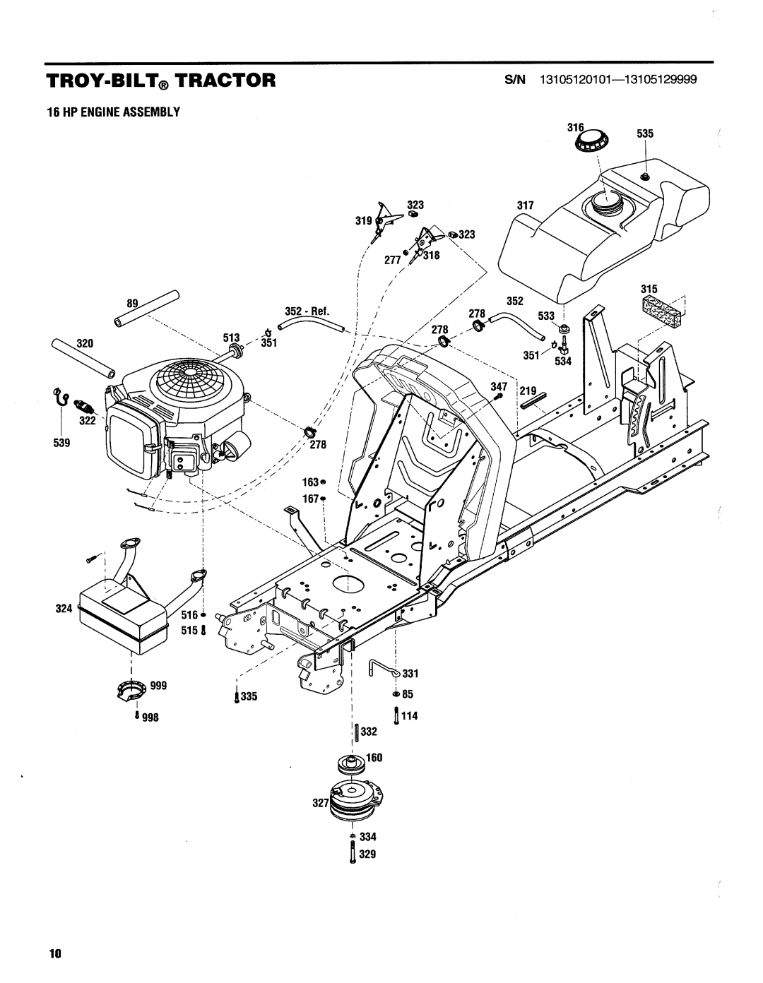 Troy-Bilt 13105, 13123, 13104 manual 