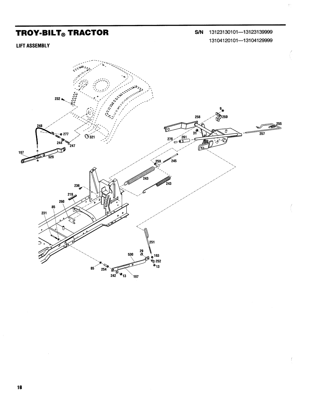 Troy-Bilt 13105, 13123, 13104 manual 