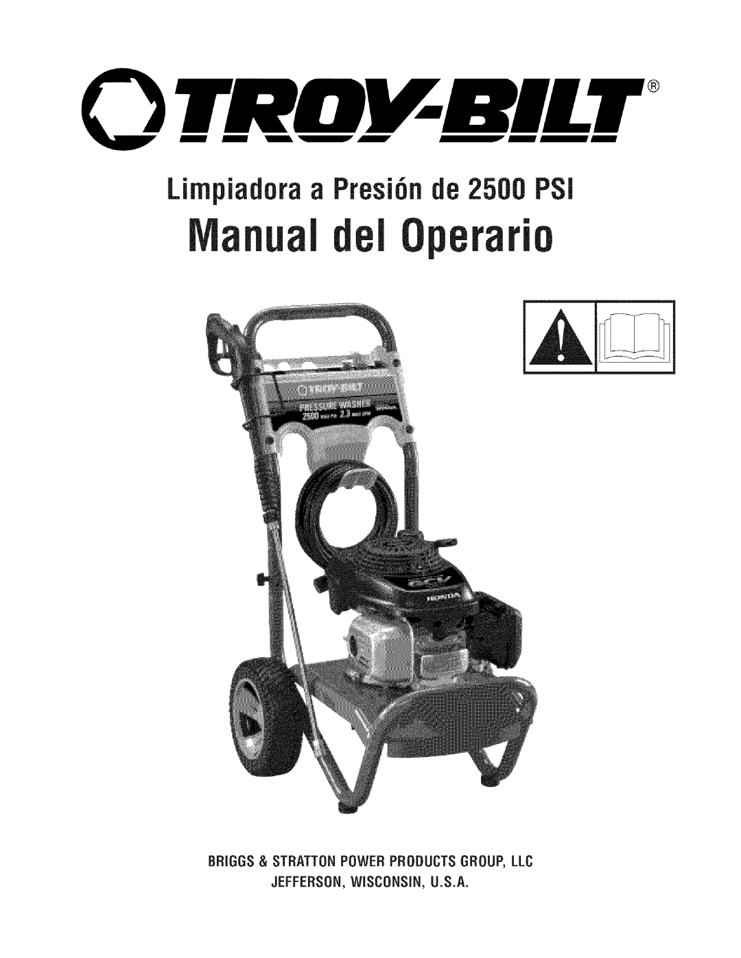 Troy-Bilt 203779GS manual Limpiadoraa Presi6n e 