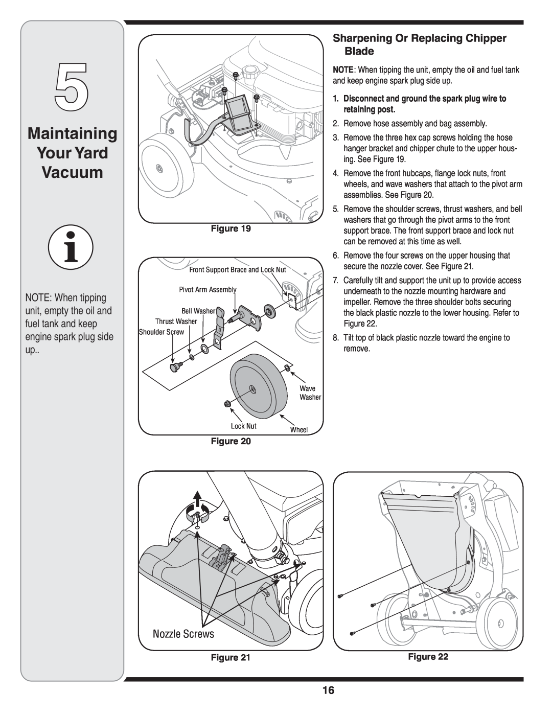 Troy-Bilt 24A-070F768 warranty Maintaining Your Yard Vacuum 