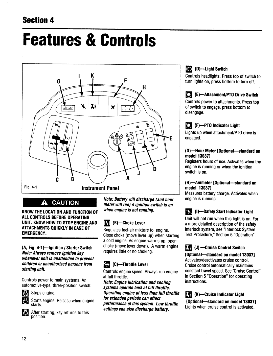 Troy-Bilt 13036, 13034, 13037, 13035 manual 