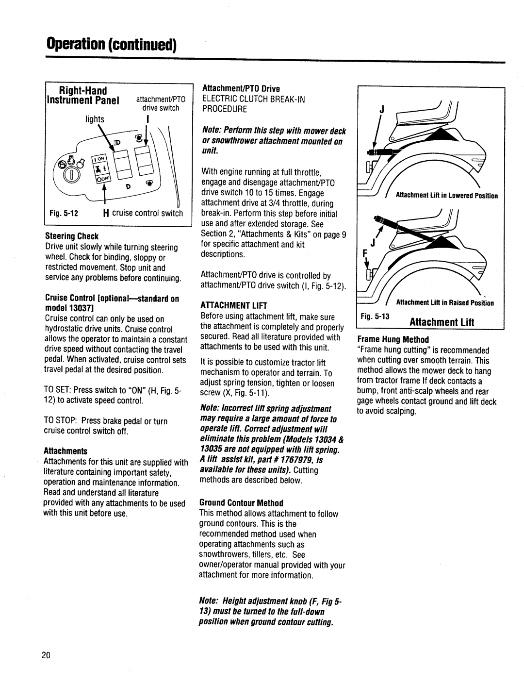 Troy-Bilt 13034, 13036, 13037, 13035 manual 