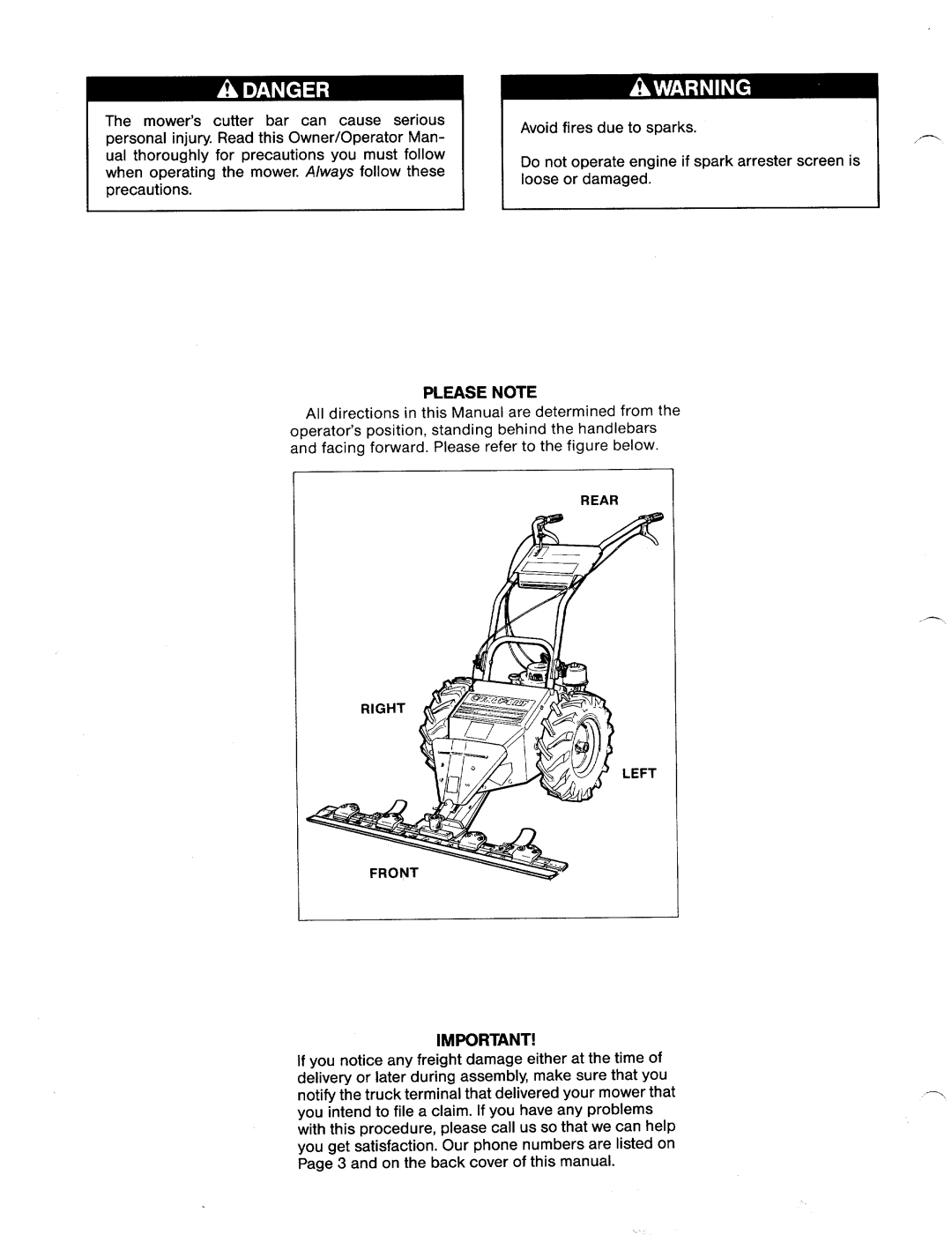 Troy-Bilt 31/2 HP manual 