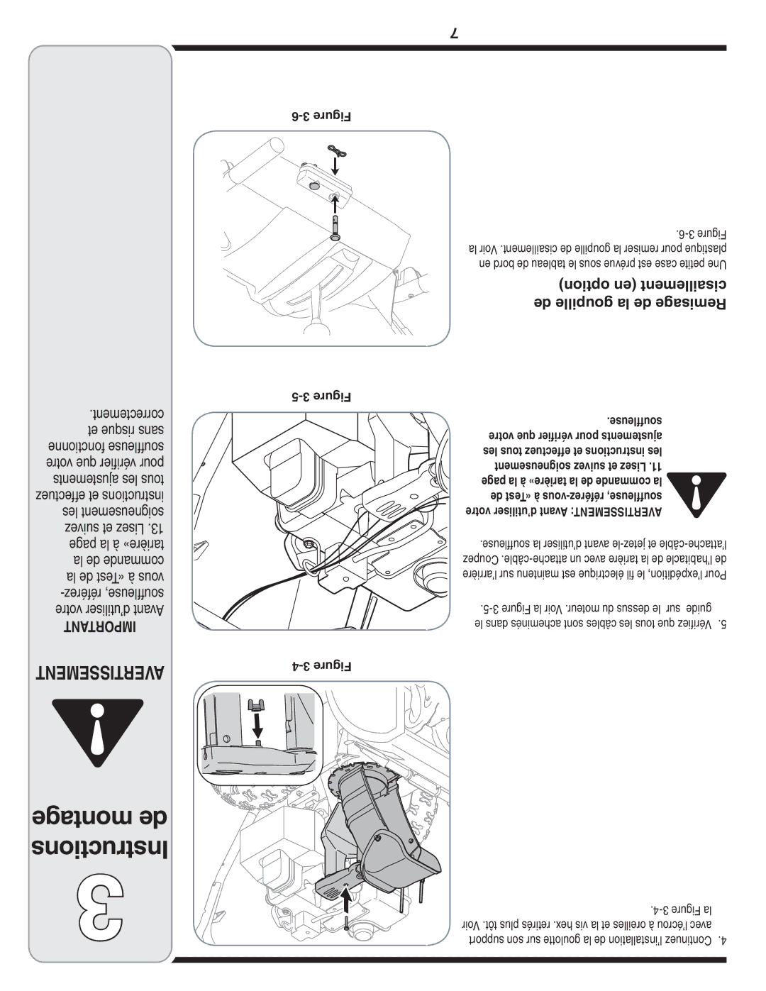 Troy-Bilt 31AE6GKF500 warranty Option en cisaillement de goupille la de Remisage 