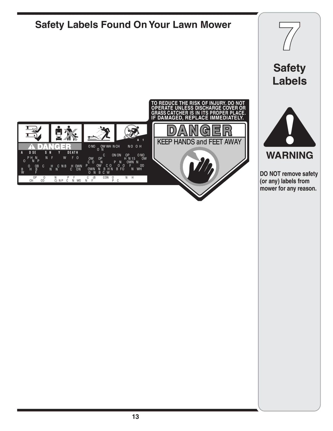 Troy-Bilt 420 warranty Safety Labels Found On Your Lawn Mower 