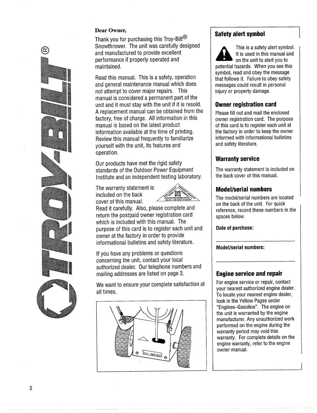 Troy-Bilt 42000 manual 