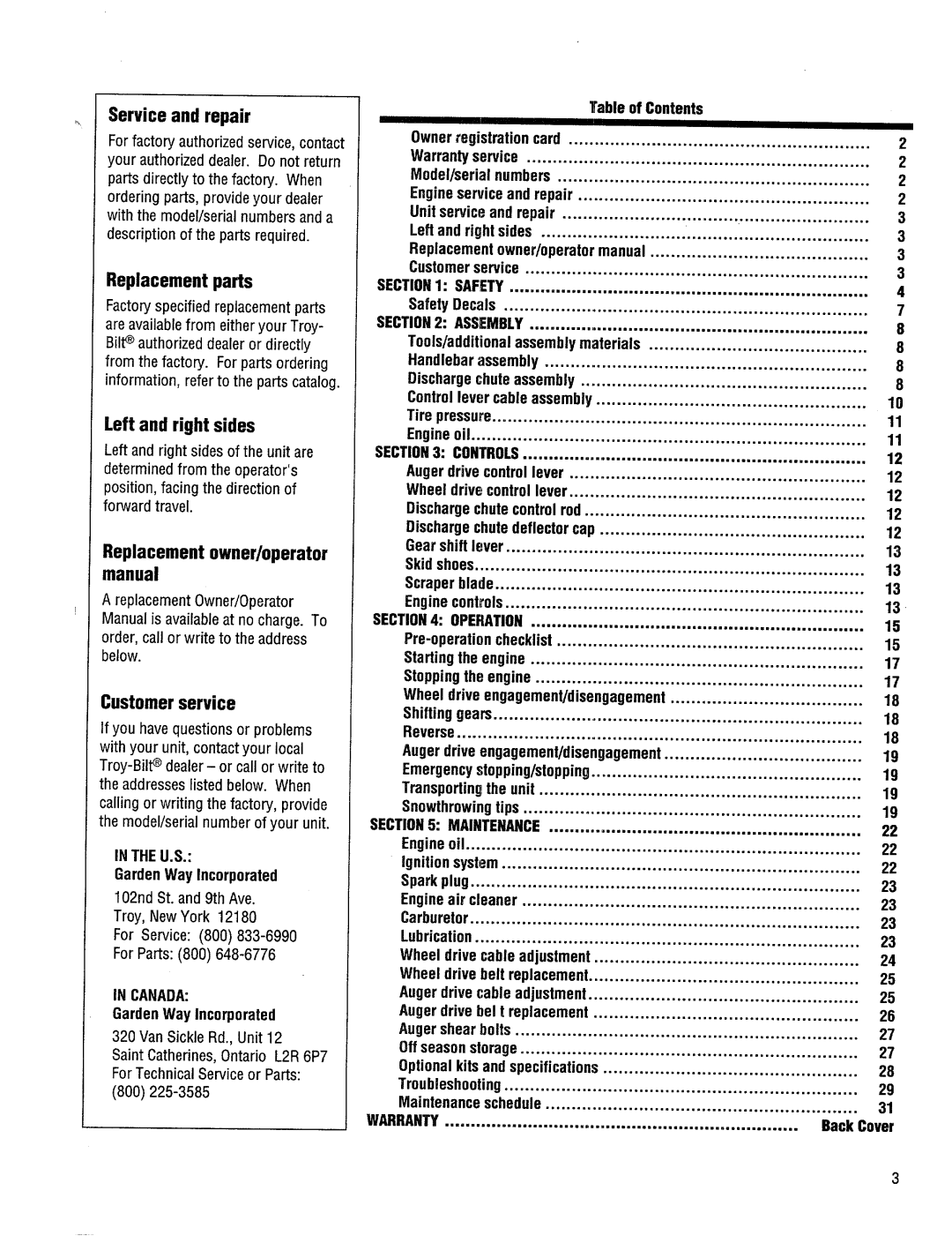 Troy-Bilt 42000 manual 