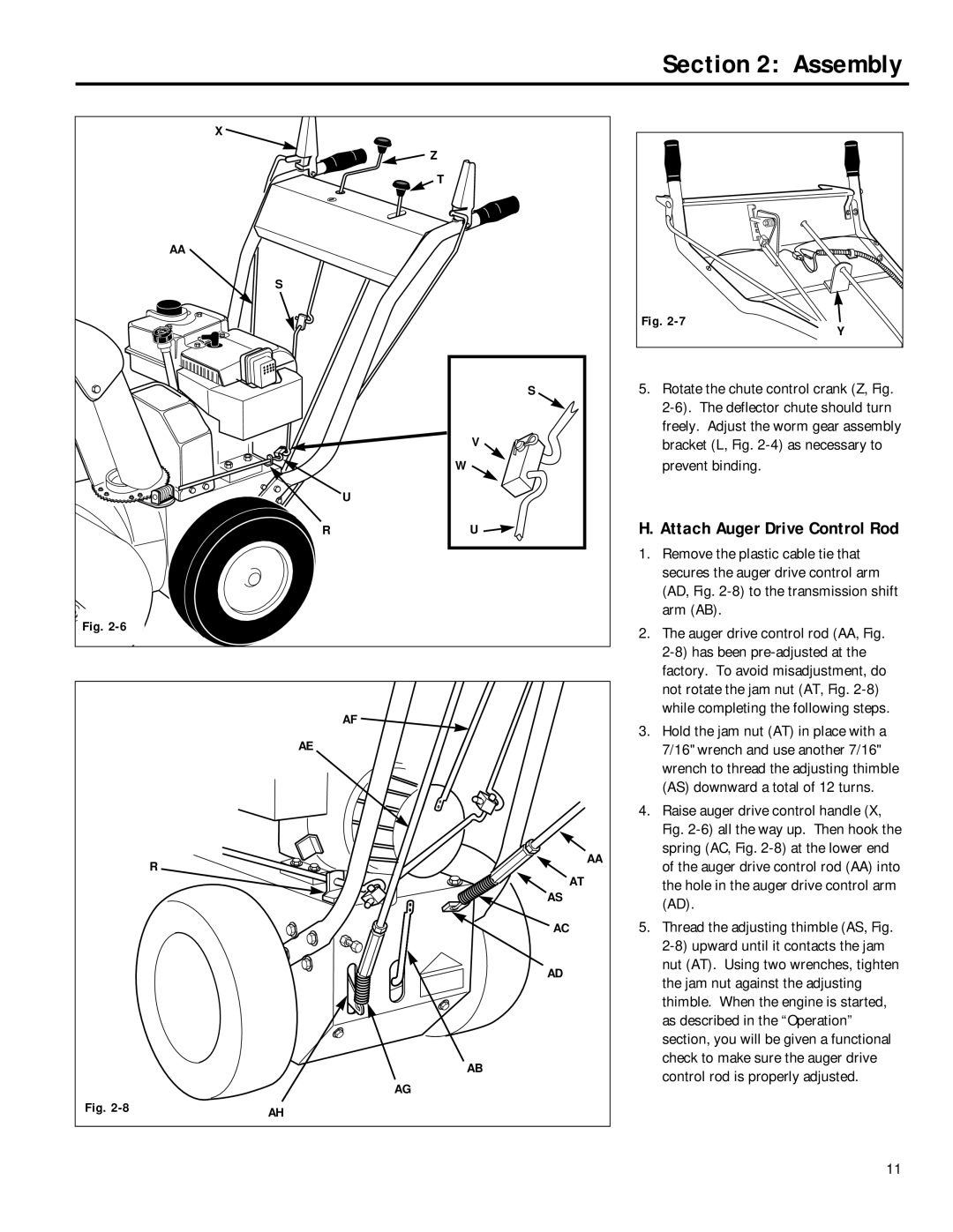 Troy-Bilt 42030, 42031, 42012, 42010 manual Attach Auger Drive Control Rod 