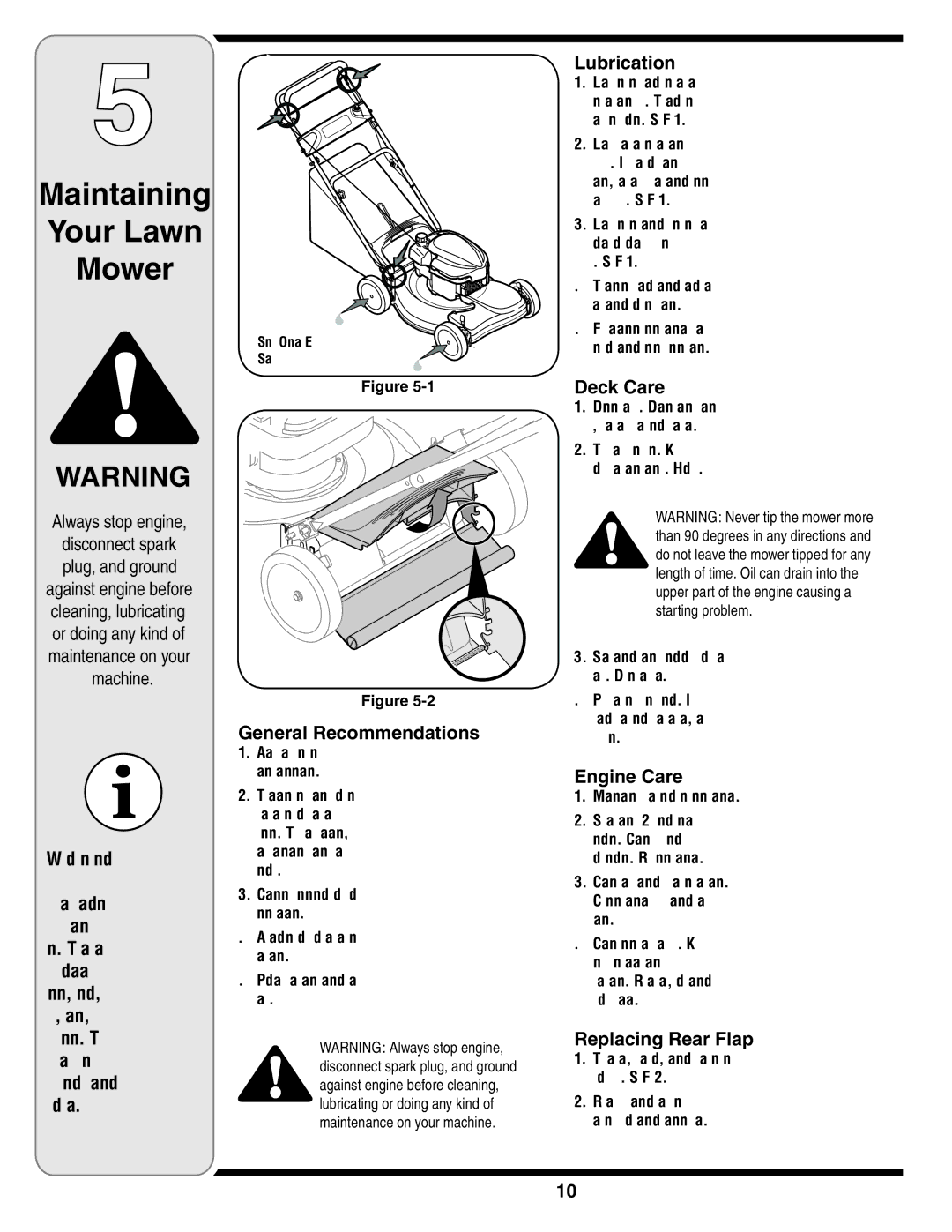 Troy-Bilt 440 warranty Maintaining Your Lawn Mower 