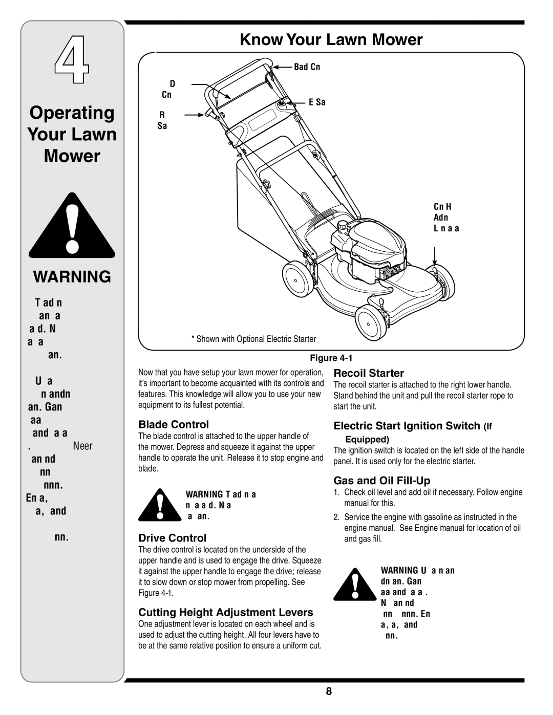 Troy-Bilt 440 warranty Operating Your Lawn Mower, Know Your Lawn Mower 