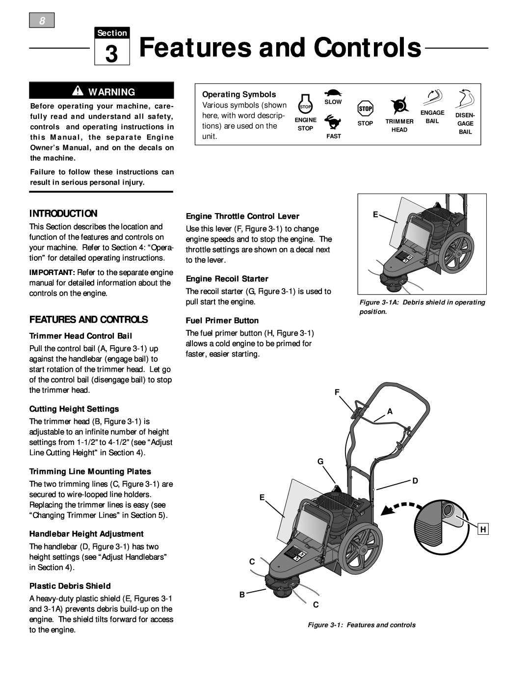Troy-Bilt 52065 owner manual Features and Controls, Features And Controls, Introduction 
