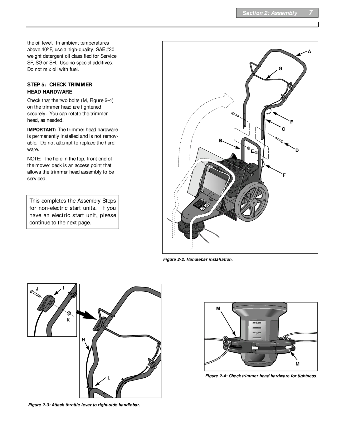 Troy-Bilt 52070, 52066 owner manual Assembly, Check Trimmer Head Hardware 