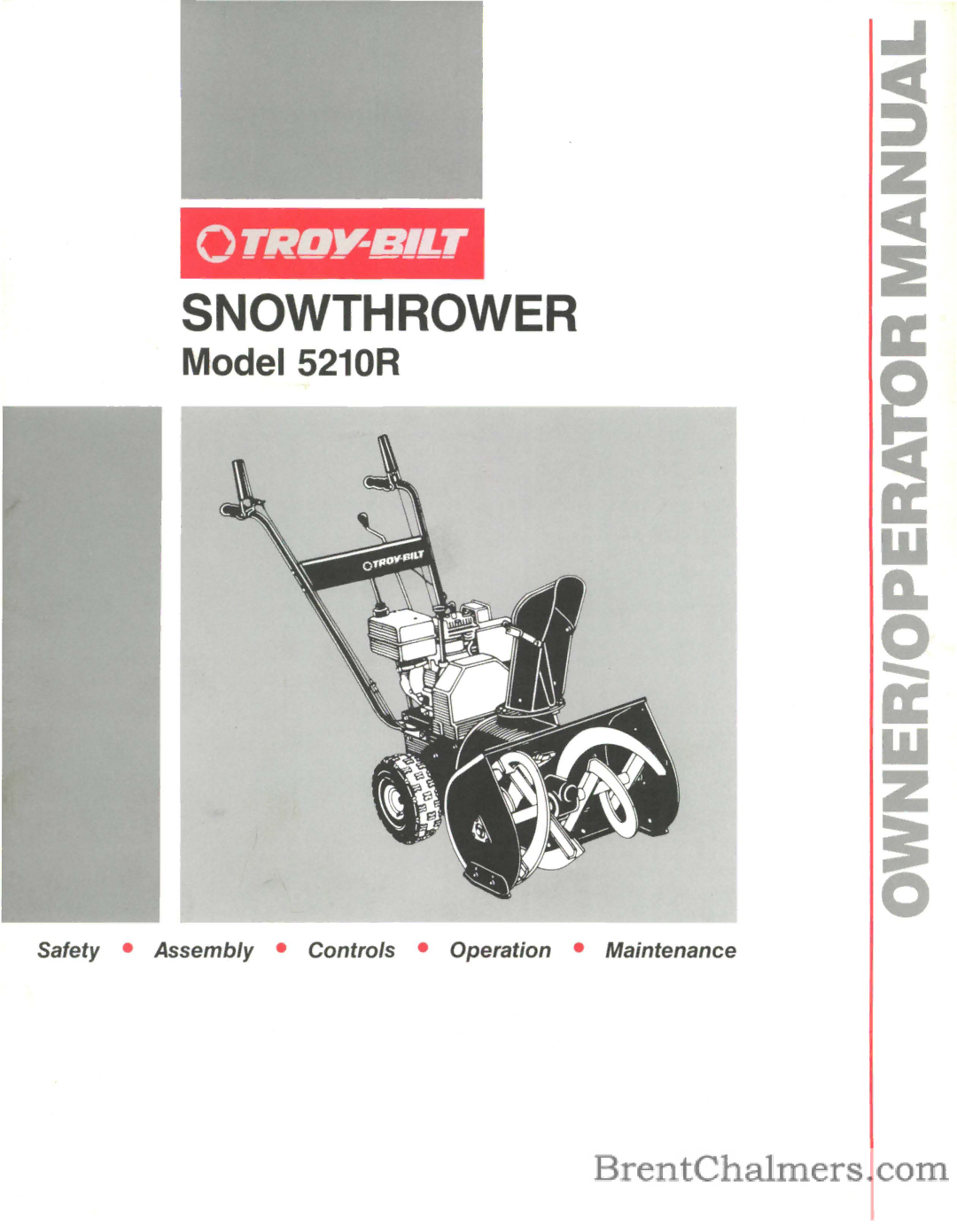 Troy-Bilt 5210R manual Iii 