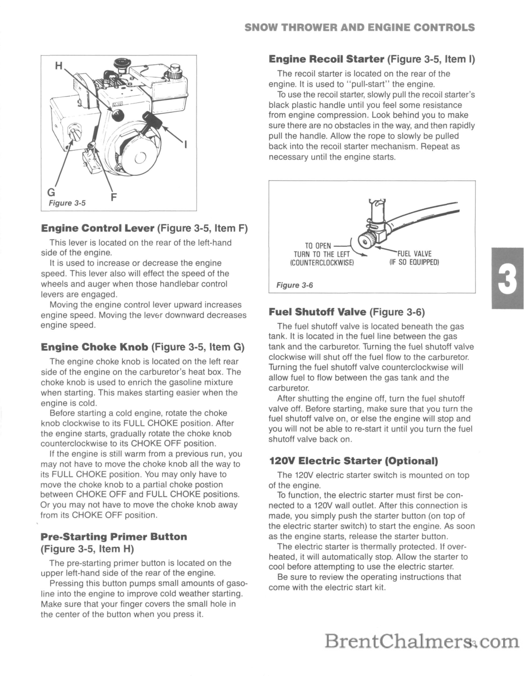 Troy-Bilt 5210R manual Snow Thrower and Engine Controls 