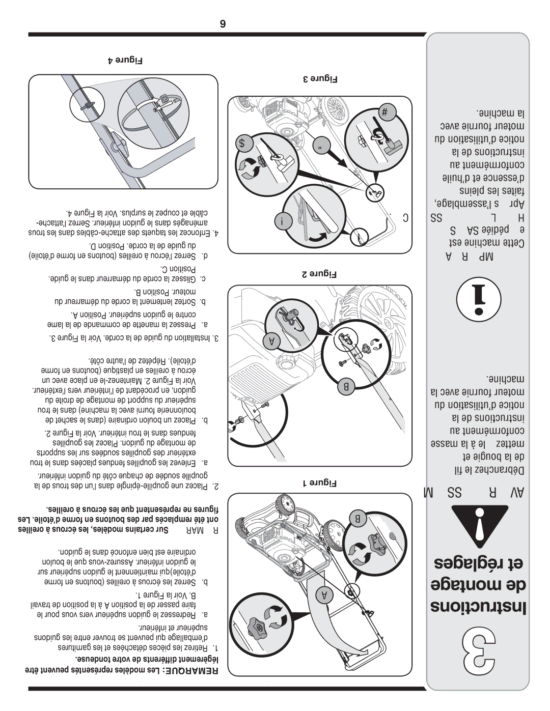 Troy-Bilt 540 Series warranty La de instructions 