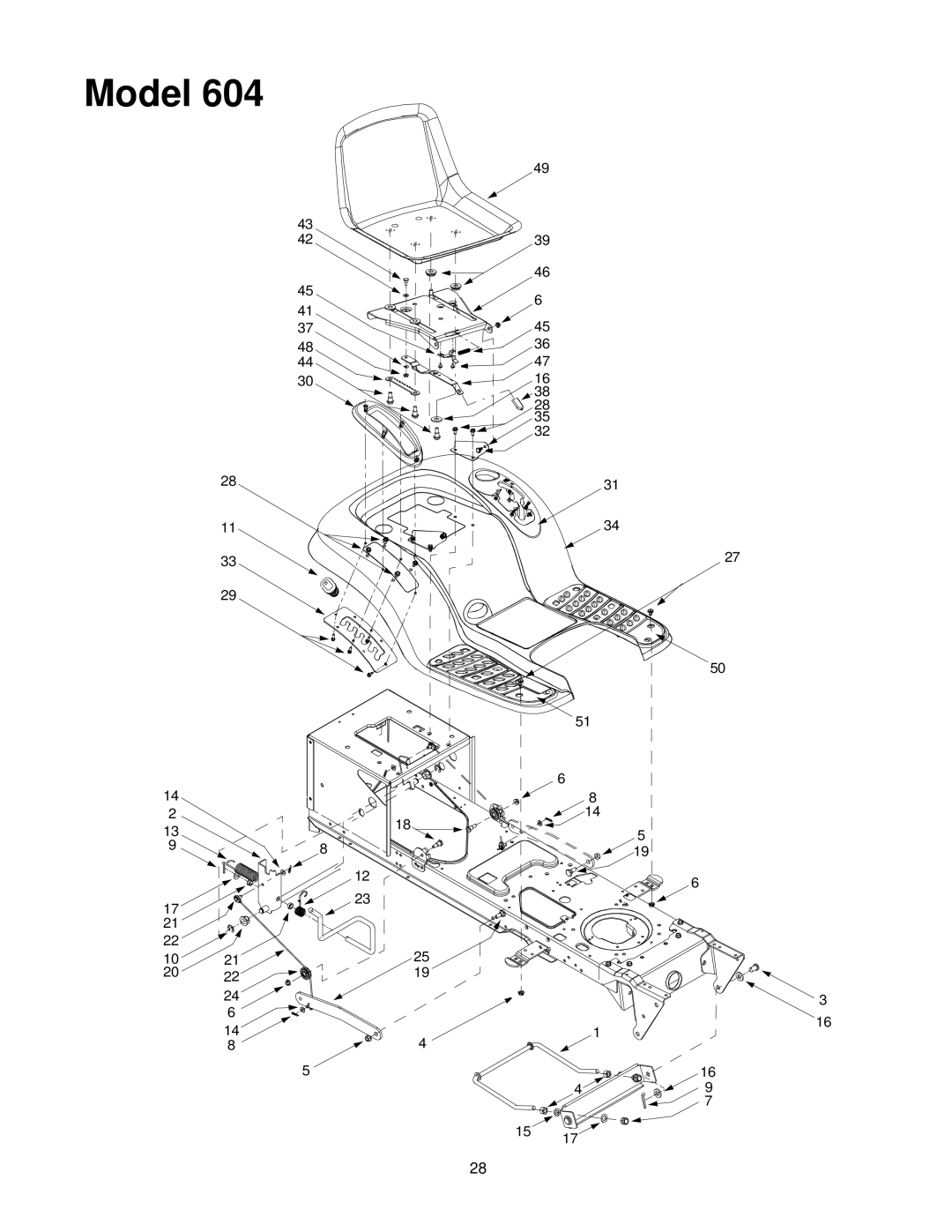 Troy-Bilt 604 manual Model 