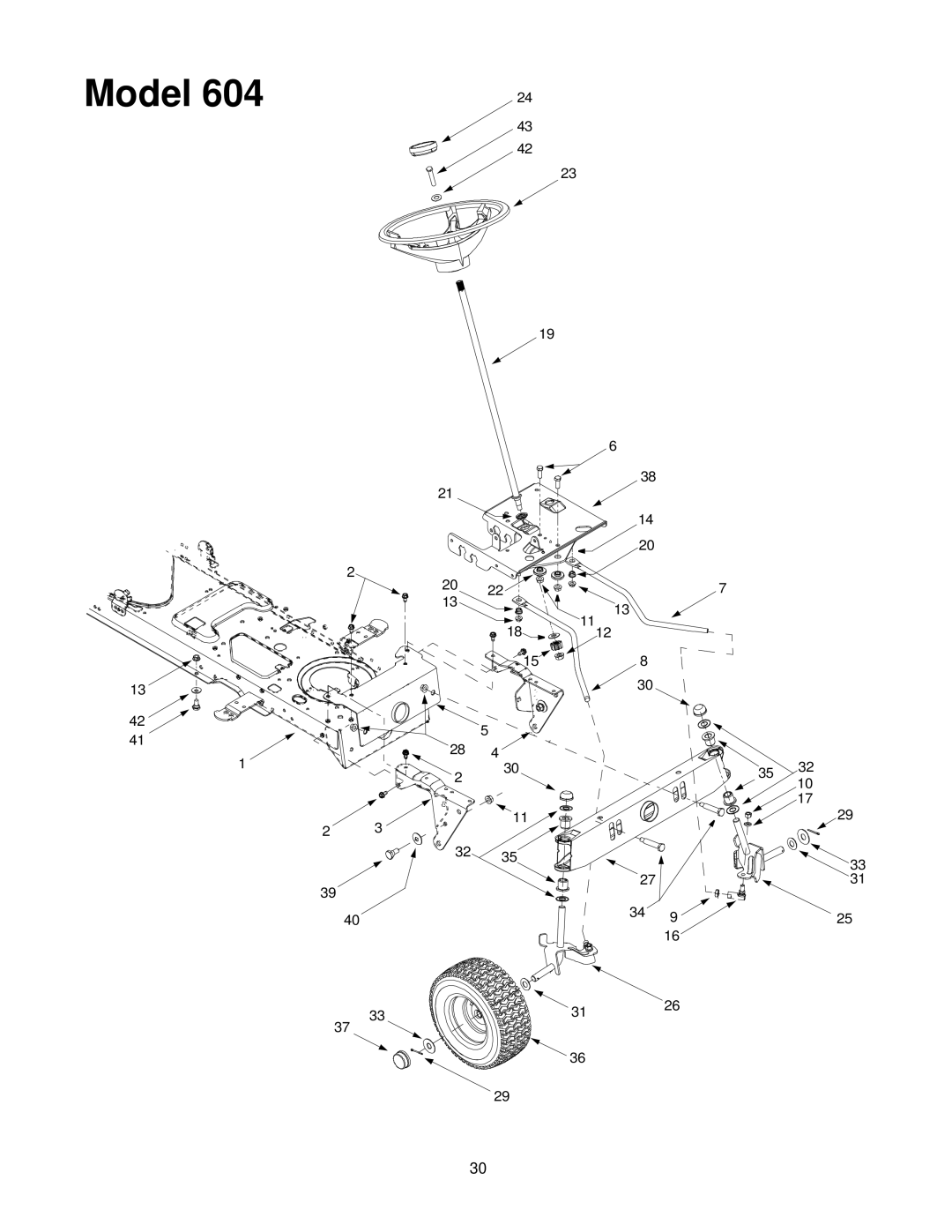 Troy-Bilt 604 manual Model 