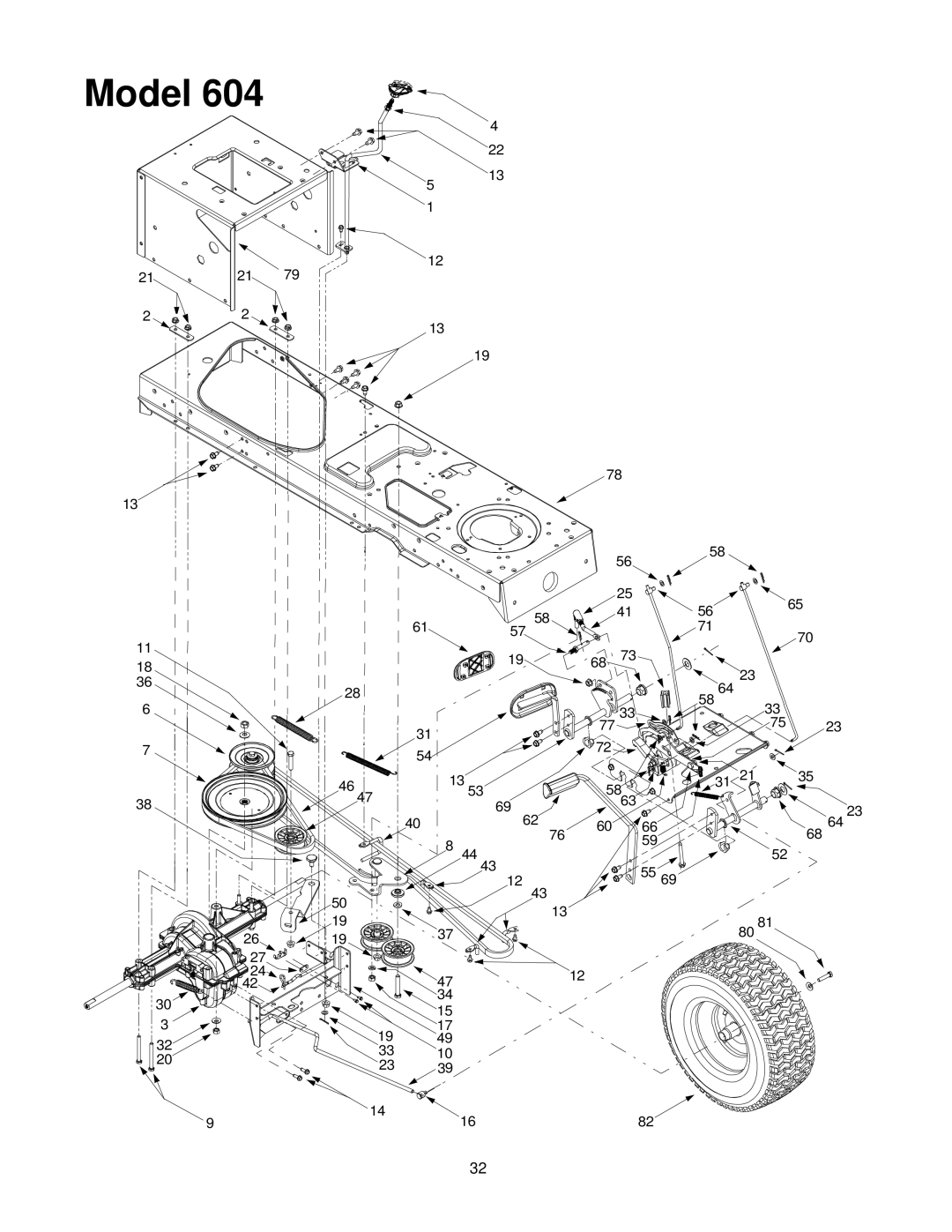 Troy-Bilt 604 manual Model 