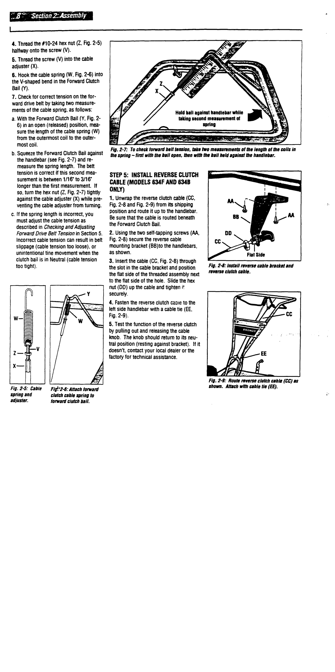 Troy-Bilt 630B - Tuffy, 634B - Super Bronco, 634F - Bronco manual 