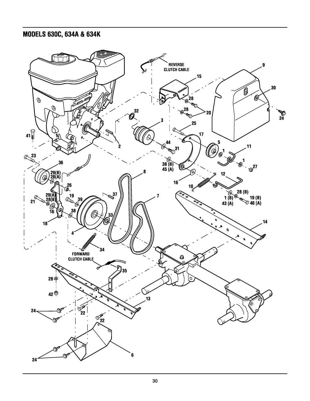 Troy-Bilt 634K--ProLine manual MODELS 630C, 634A & 634K, 15 28 