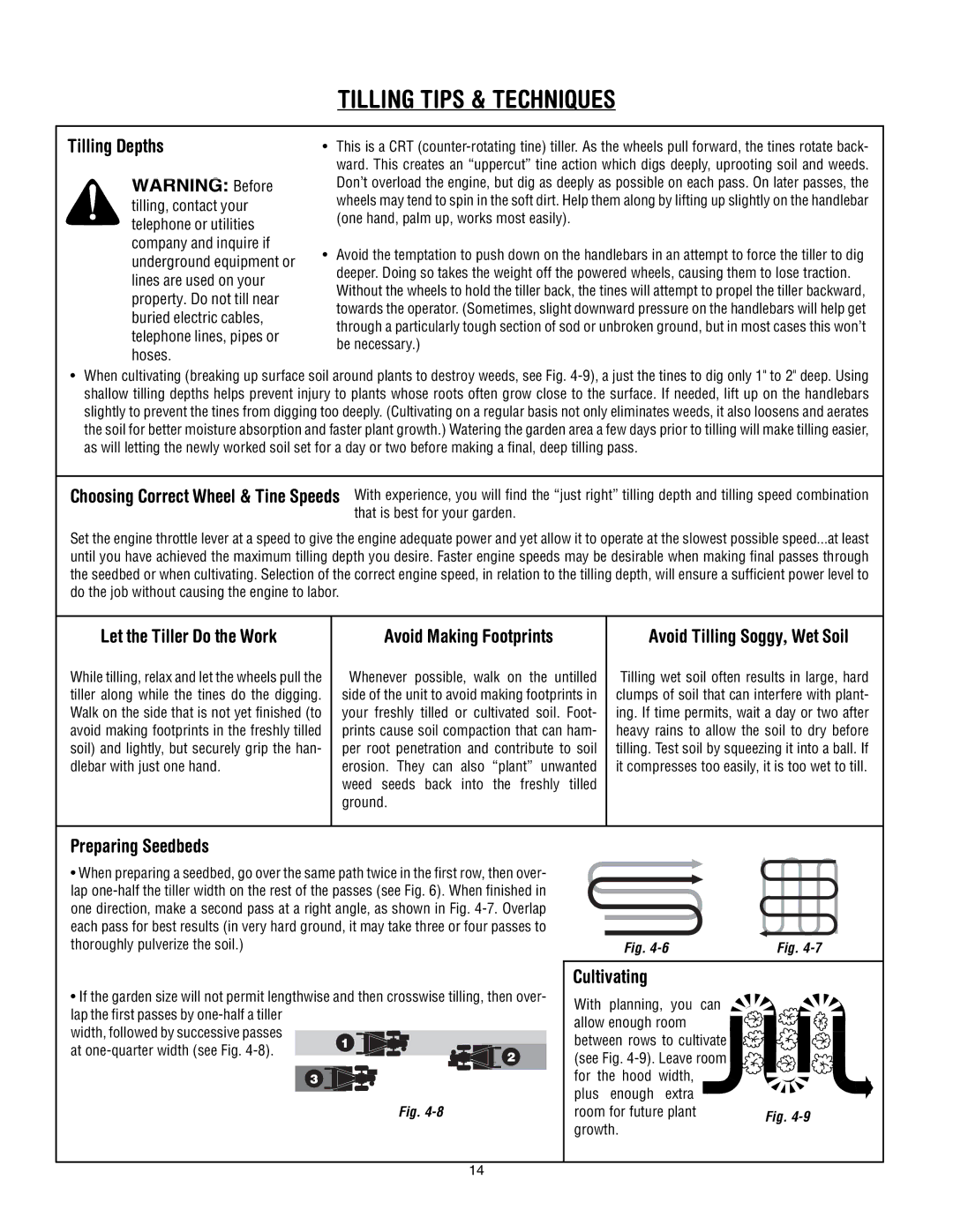 Troy-Bilt 643B Super Bronco manual Tilling Tips & Techniques 