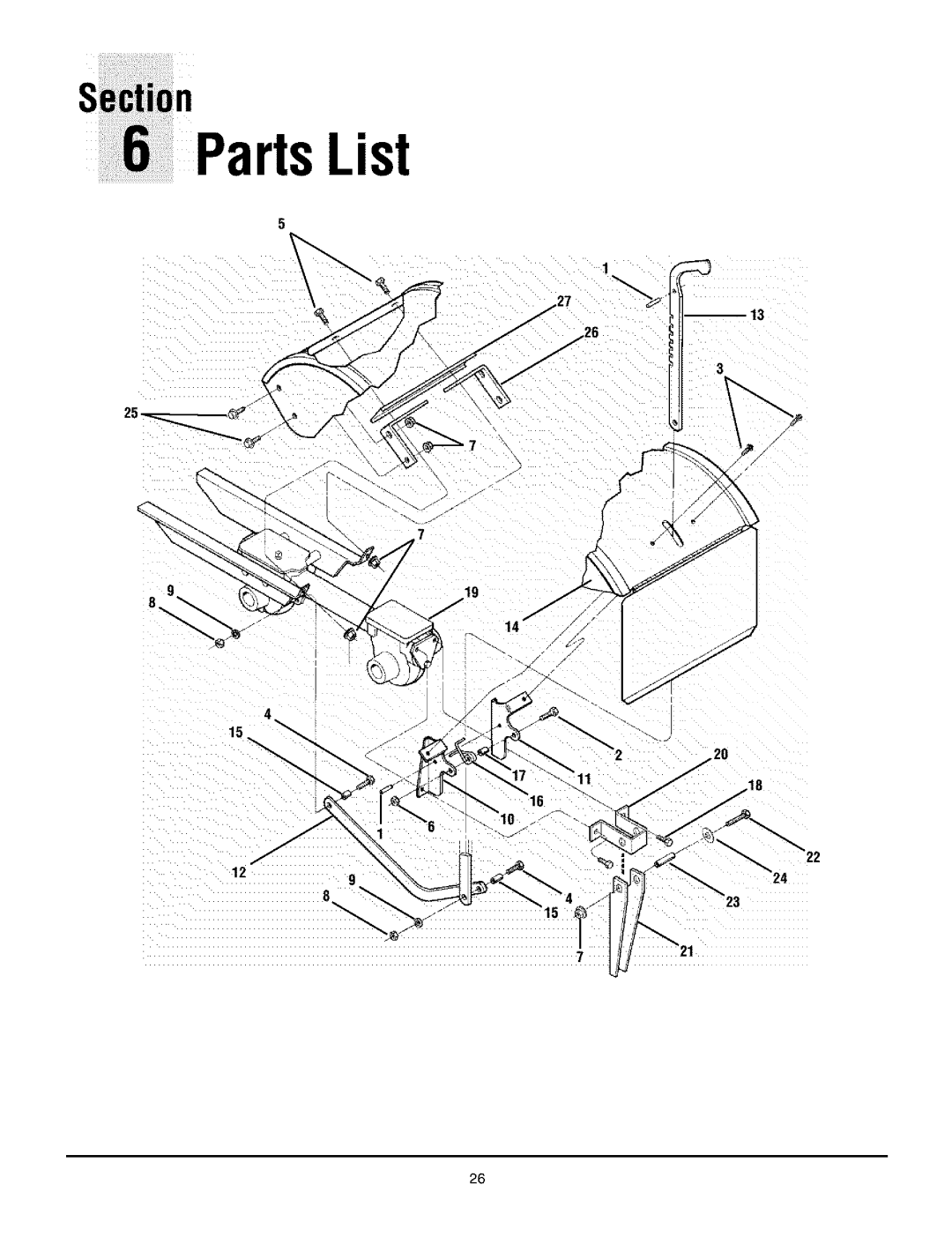 Troy-Bilt 644H manual List 