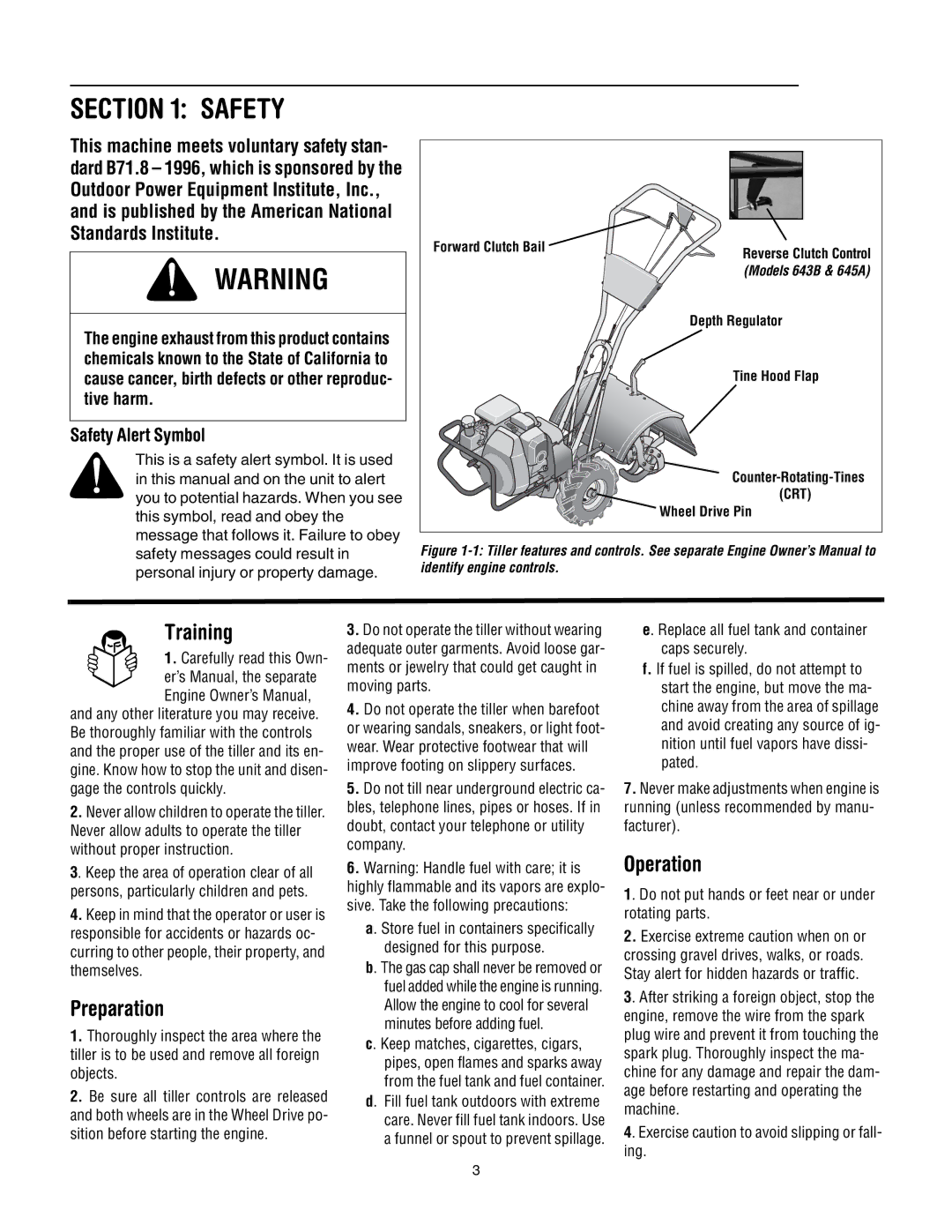 Troy-Bilt 643D-Tuffy/Bronco, 643B, 645A - Super Bronco manual Safety Alert Symbol 